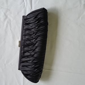 Black Satin Clutch Evening Bag